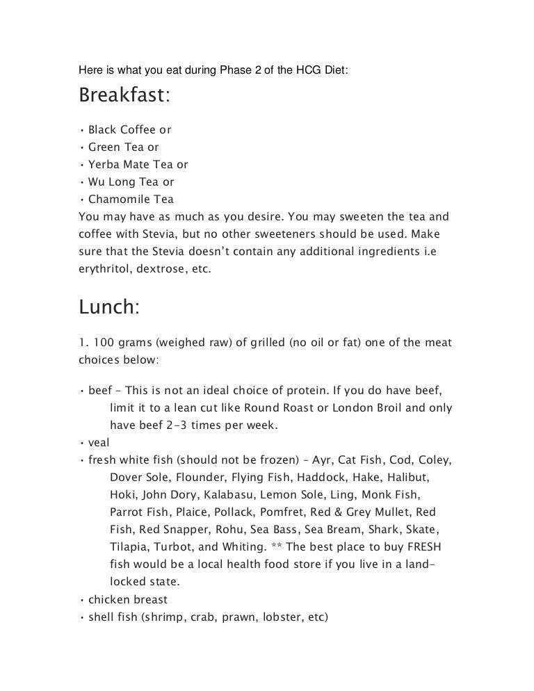 Hcg diet meal plans phase 2 Hcg diet meal plans phase 2